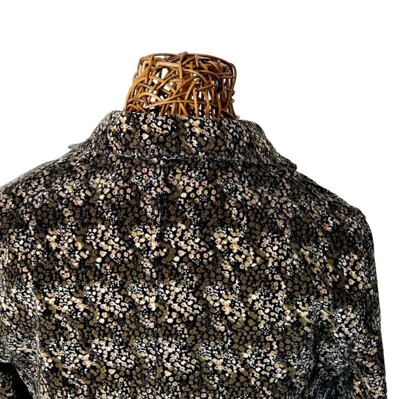 Gap Vintage Y2K Corduroy Blazer Jacket Women 8 Medium Suit Coat Brown Black Work - Picture 14 of 16